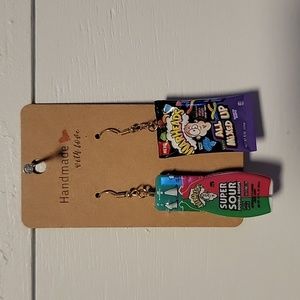 Handmade "WarHeads Sour Candy" Earrings